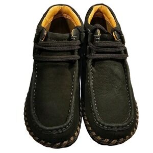 Bernie Mev Tampa Chukkas Black Leather Memory Foam Ankle Boots Size 39 8 New NWB